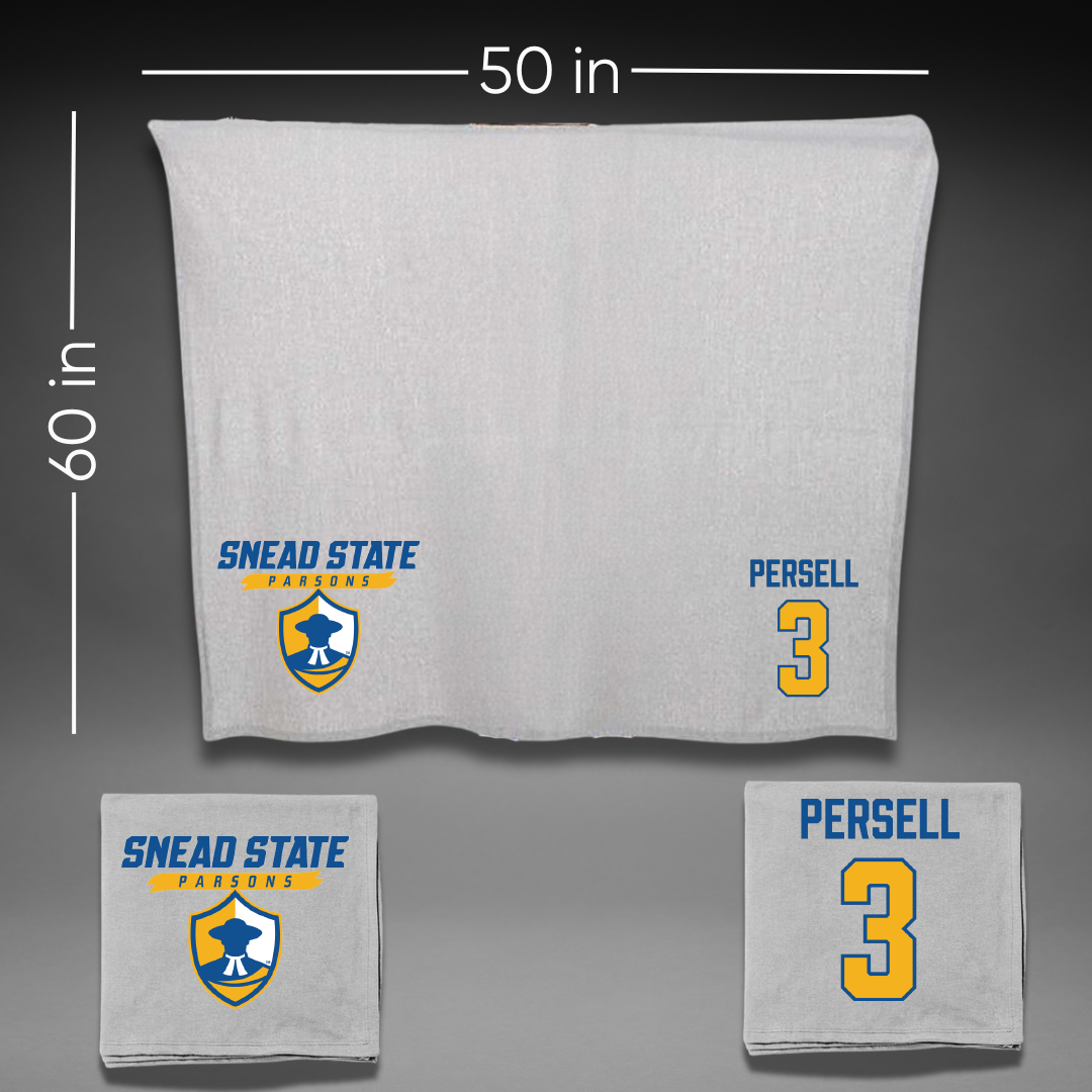 Snead State Community College Baseball Gray Blanket - #3 Bryce Persell