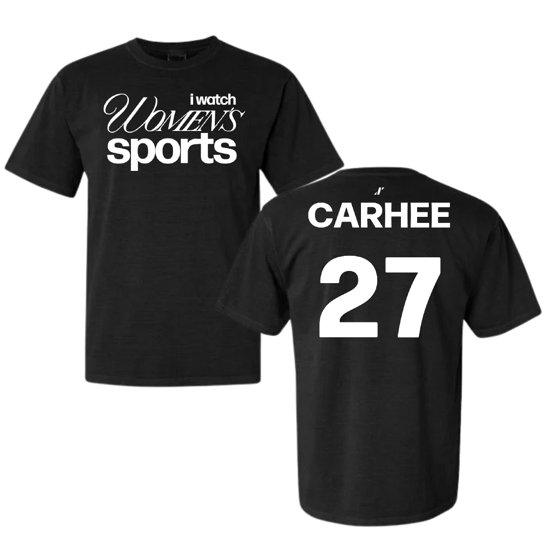 University of Arkansas-Pine Bluff Softball Black WHM Comfort Colors Tee - #27 Jada Carhee