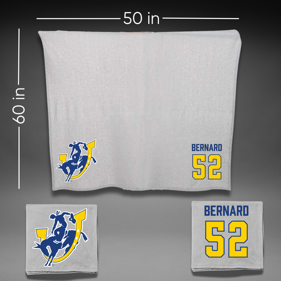 Southern Arkansas University Baseball Gray Blanket - #52 JoVahn Bernard