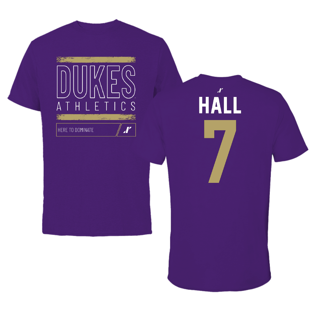 James Madison University Softball Purple Dominate Performance Tee - #7 Jasmine Hall