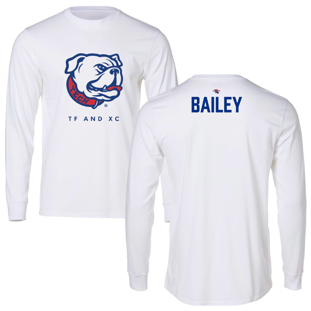 Louisiana Tech University TF and XC White Long Sleeve - Caitlynn Bailey