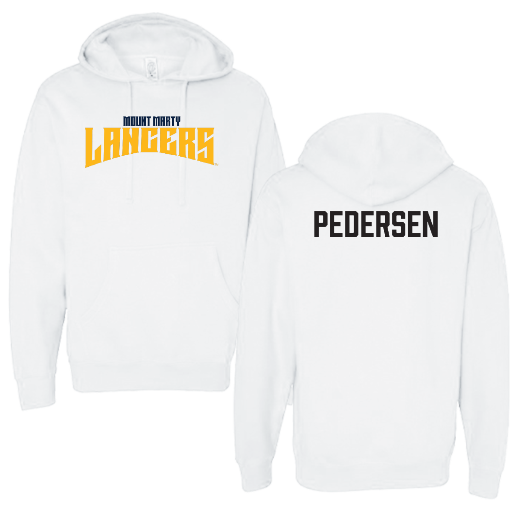 Mount Marty University Golf White Classic Hoodie - Carson Pedersen