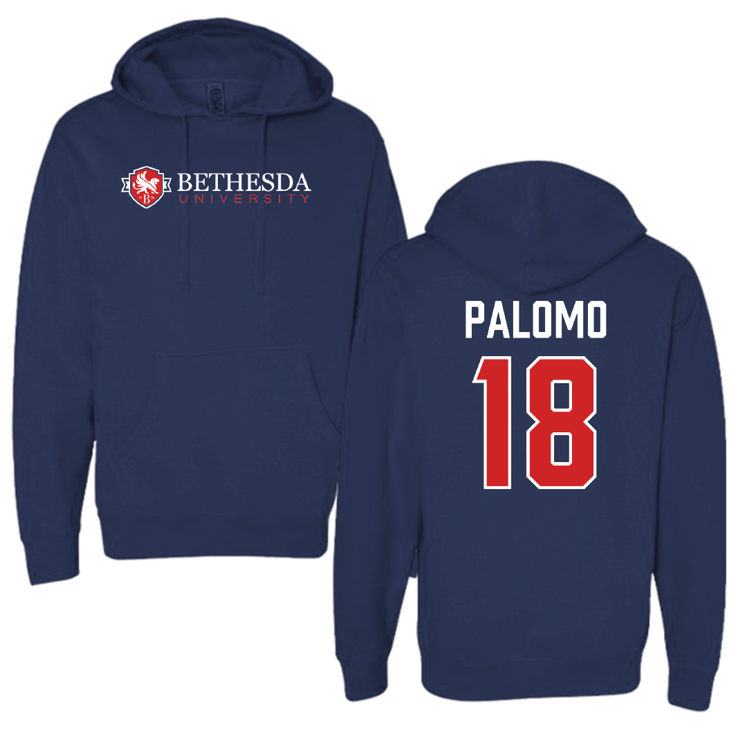 Bethesda University Baseball Navy Hoodie - #18 Cameron Palomo