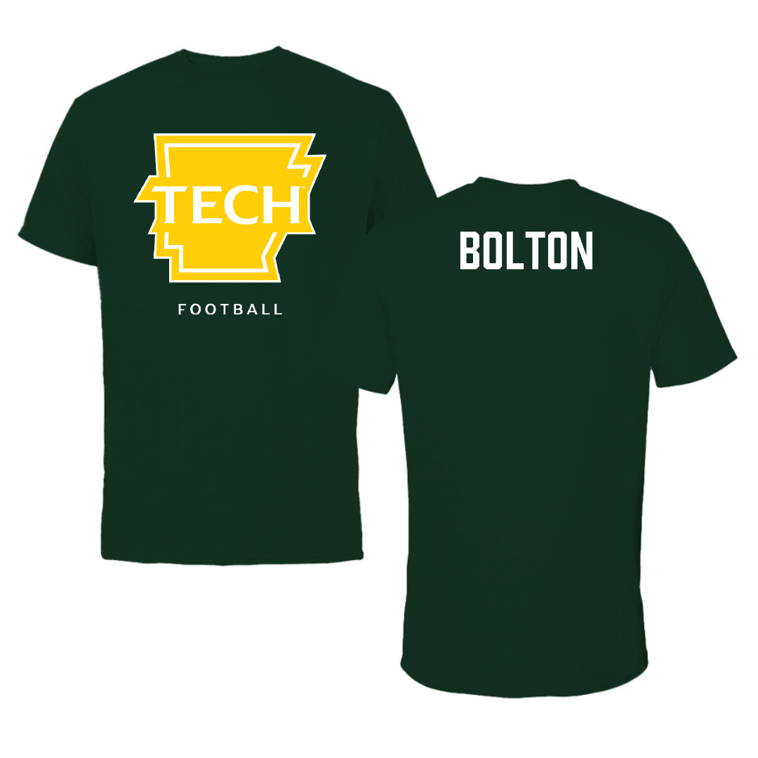 Arkansas Tech University Football Forest Green Tee - Walker Bolton