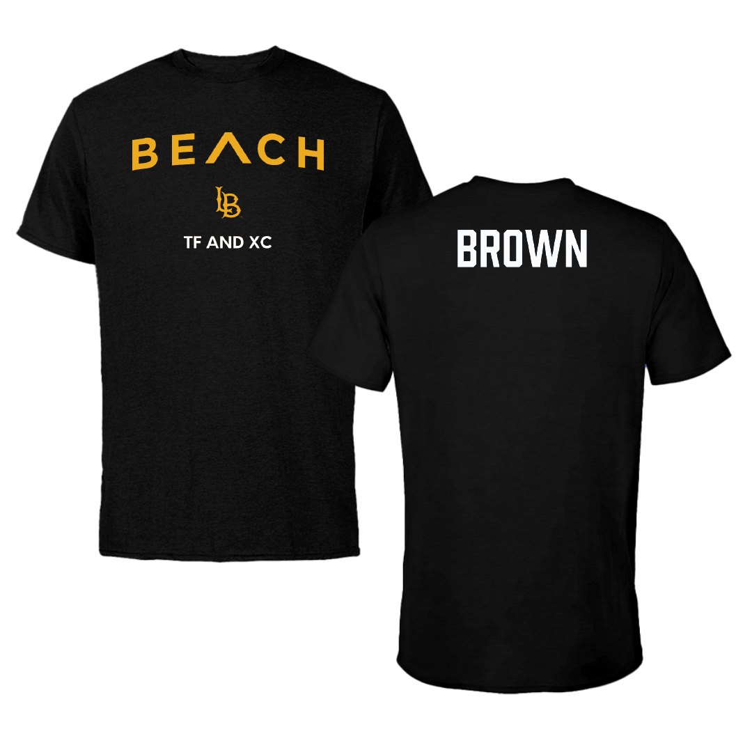 Long Beach State University TF and XC Black Tee - Jay Brown