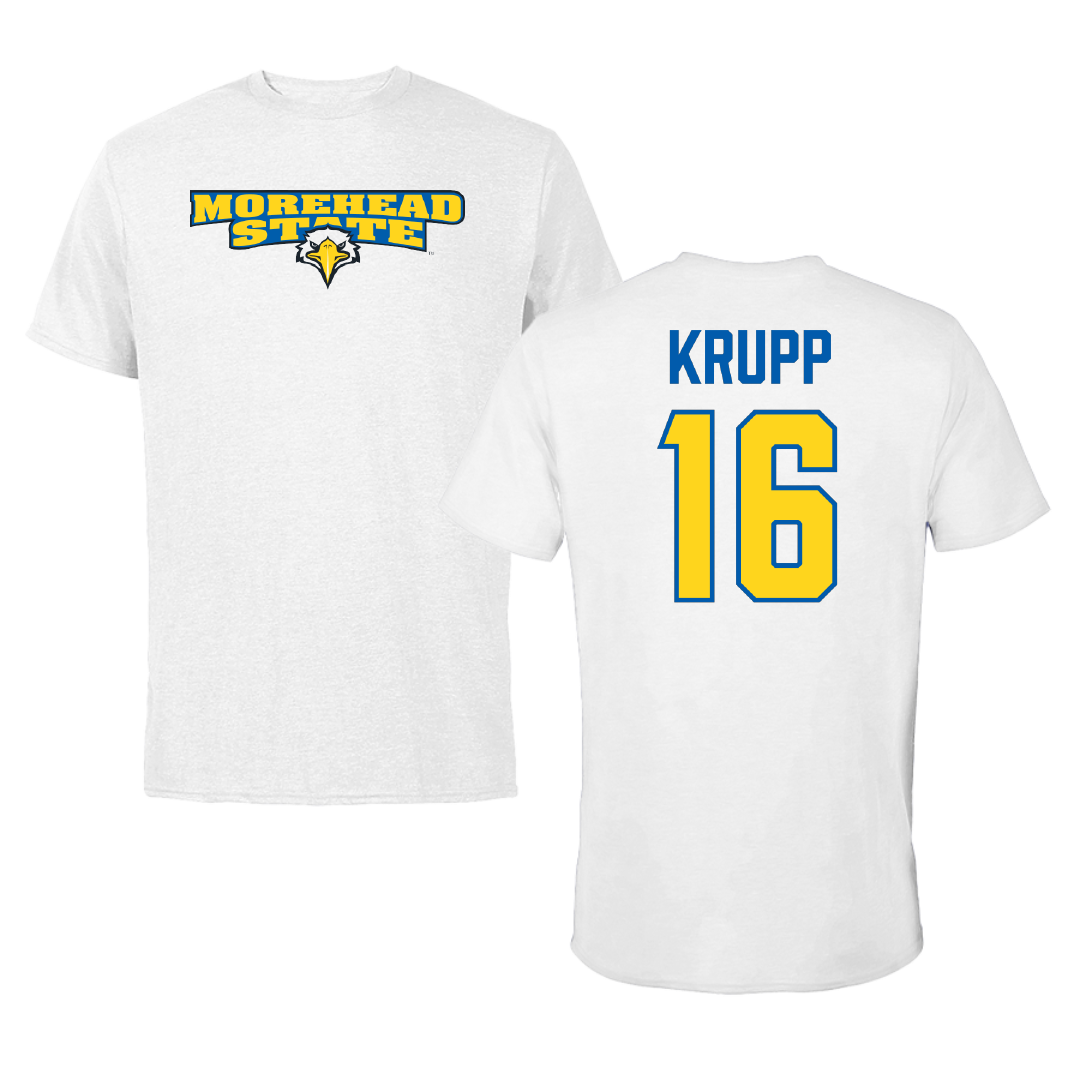 Morehead State University Baseball White Tee - #16 Kyle Krupp
