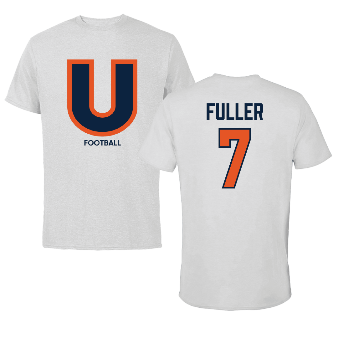 Utica University Football Light Gray Tee - #7 Brett Fuller
