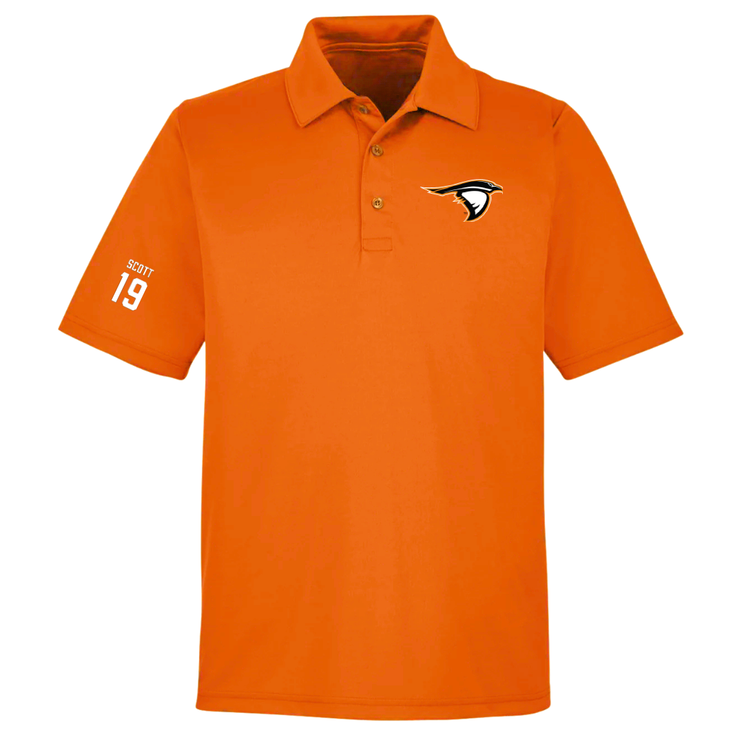 Anderson University (Indiana) Softball Orange Polo - #19 Izzy Scott