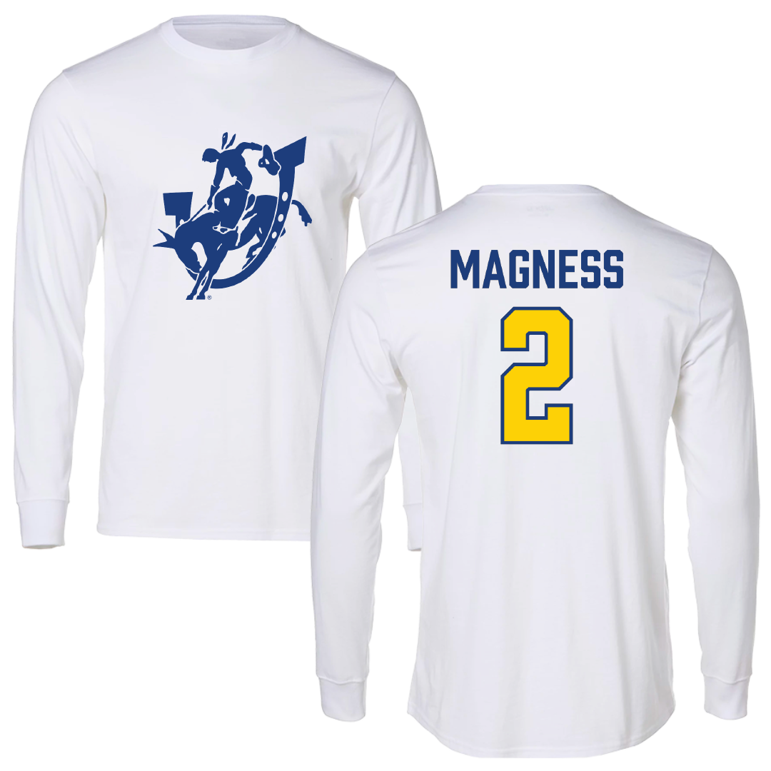 Southern Arkansas University Volleyball White Performance Long Sleeve - #2 Alyssa Magness