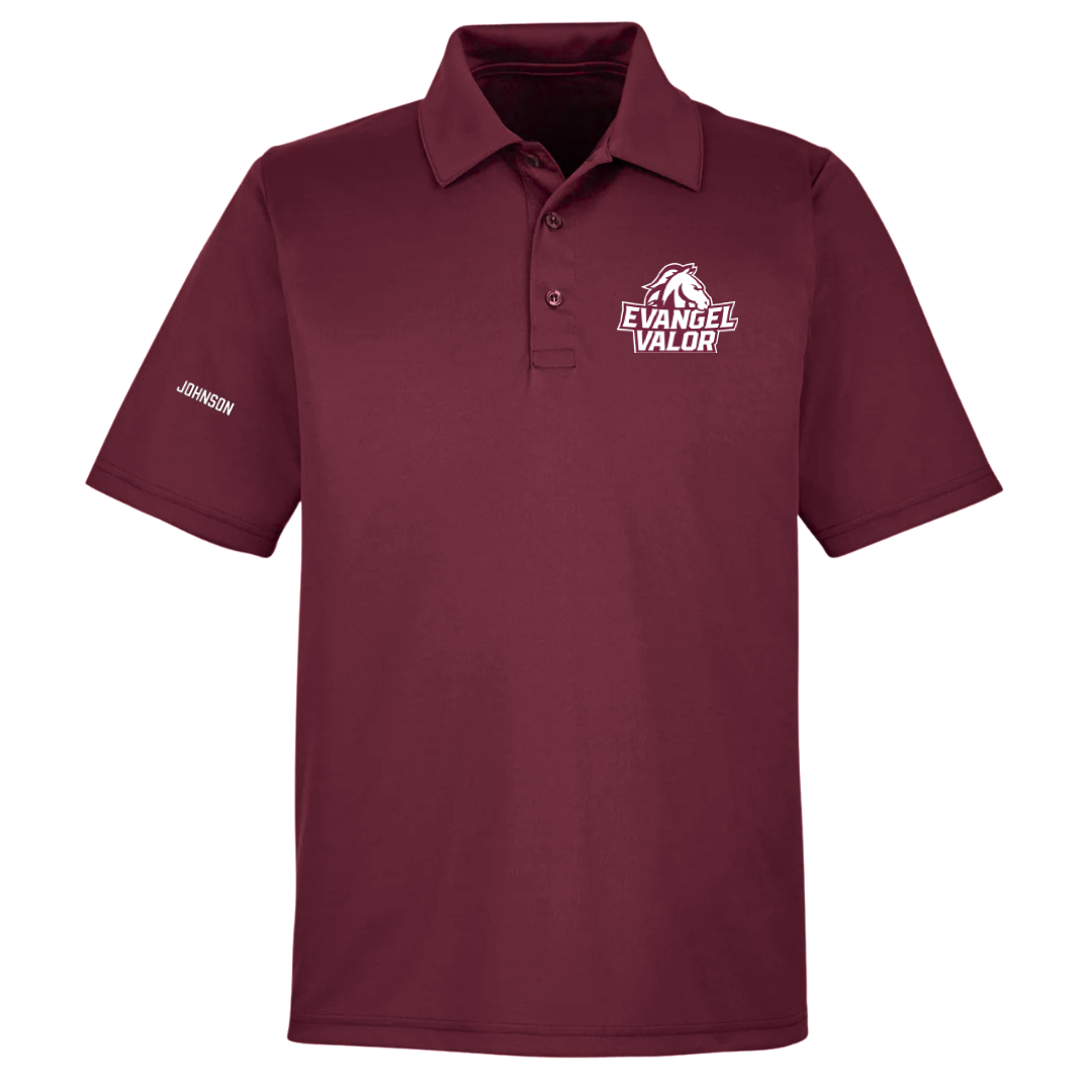 Evangel University Football Maroon Polo - Frederick Johnson