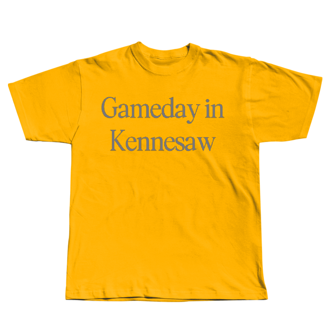 Kennesaw State University Football Gold Gameday Tee - #19 Elijah Harper