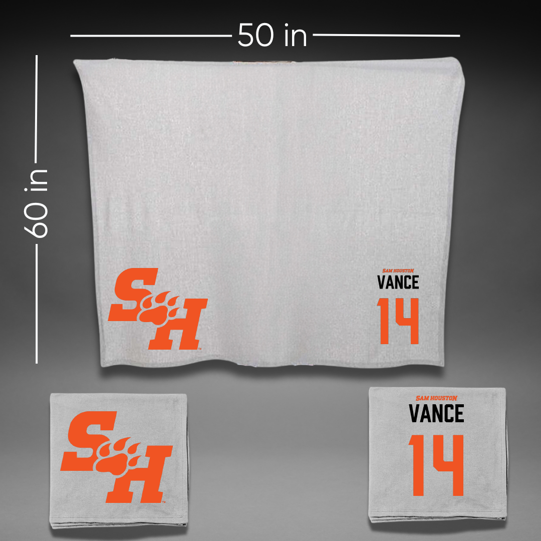 Sam Houston State University Soccer (W) Gray Blanket - #14 Taylor Vance