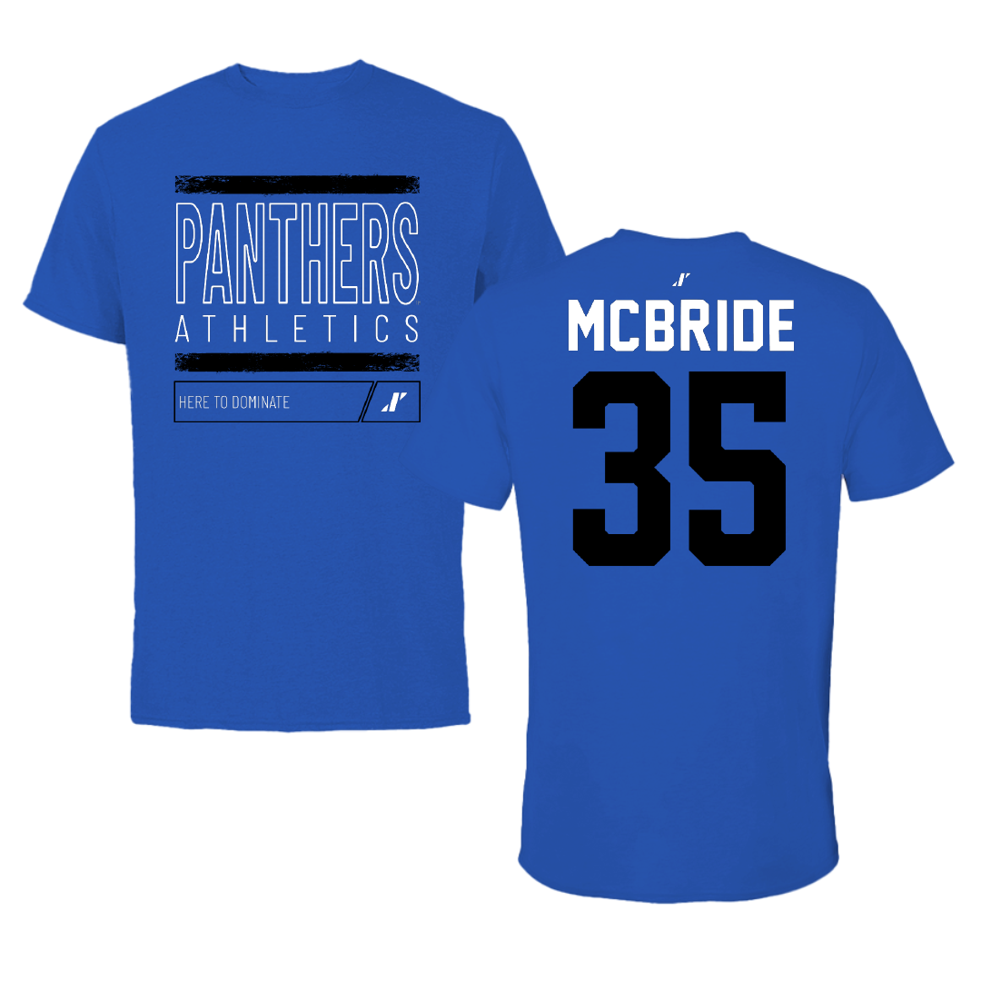 Georgia State University Football Blue Dominate Performance Tee - #35 Avion McBride