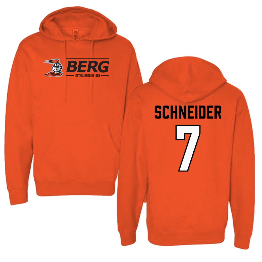 Heidelberg University Baseball Orange General Hoodie - #7 Sam Schneider