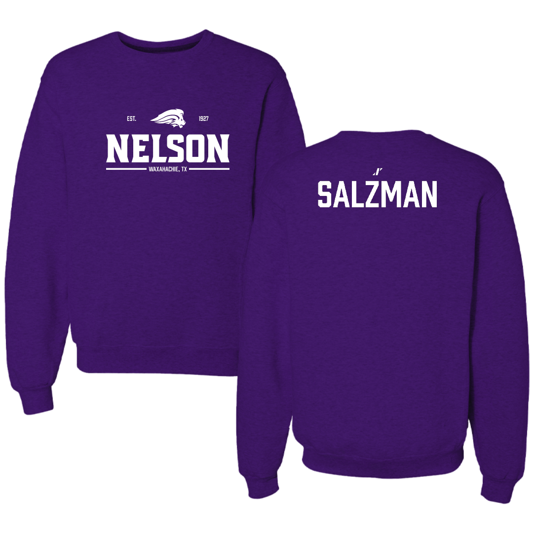 Nelson University TF and XC Purple General Crewneck - Jaxon Salzman