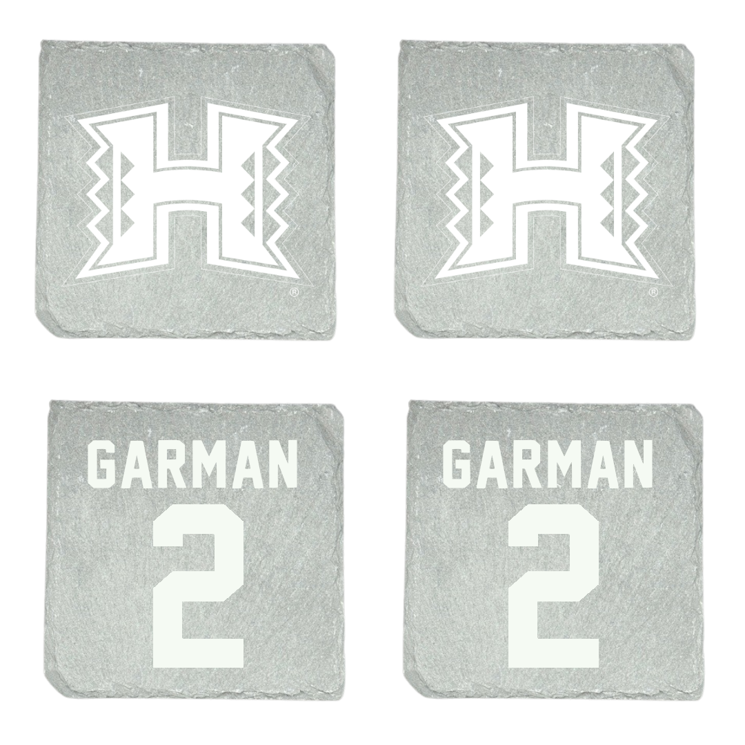 University of Hawaii Baseball Stone Coaster (4 Pack)  - #2 Grant Garman