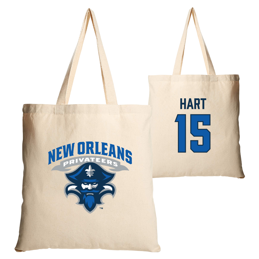 University of New Orleans Basketball Tan Canvas Tote Bag - #15 Carlos Hart