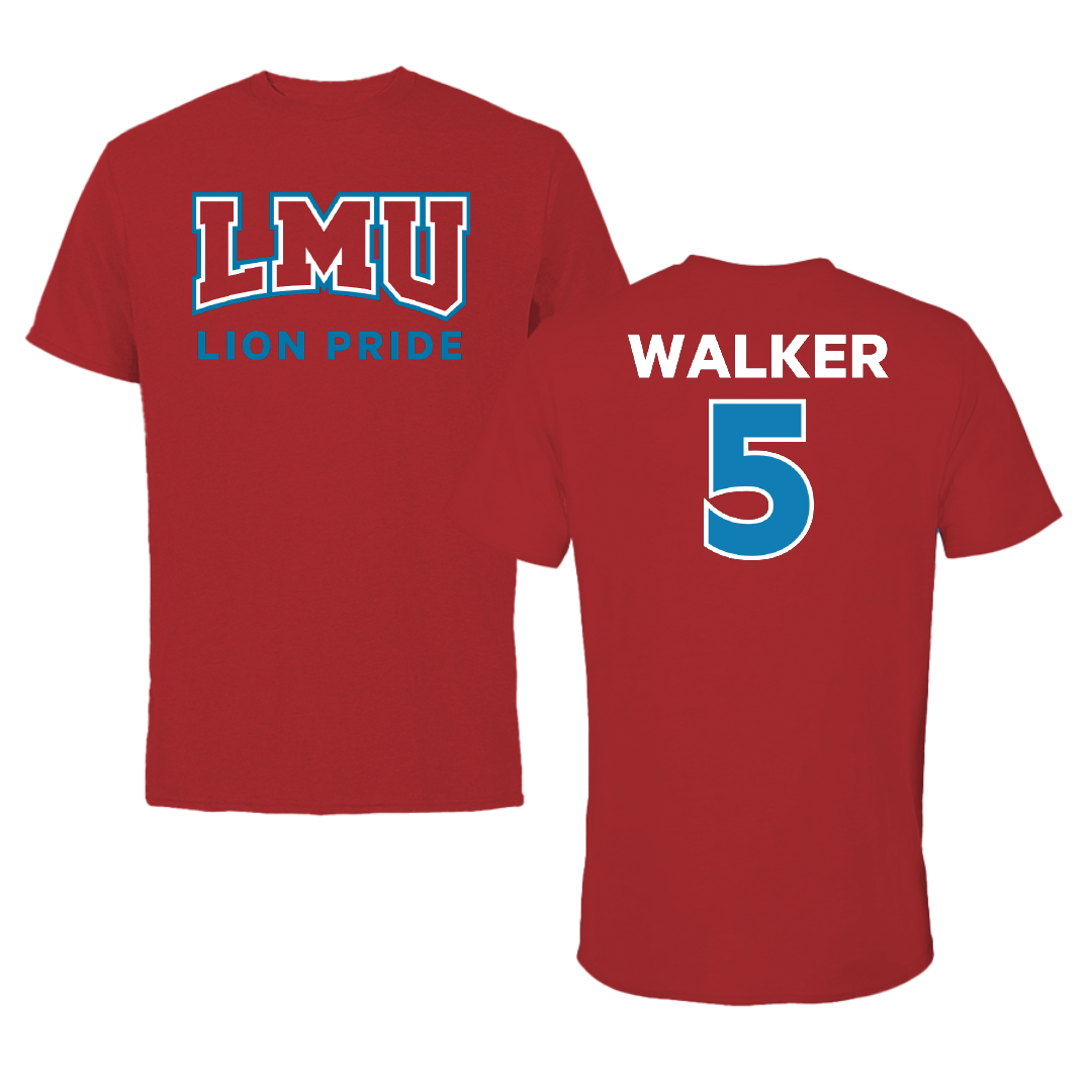 Loyola Marymount University Softball Canvas Red General Tee - #5 Taelor Walker