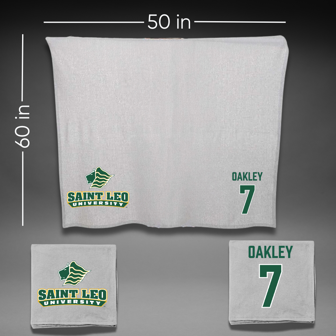 Saint Leo University Acrobatics & Tumbling Gray Blanket - #7 Addison Oakley