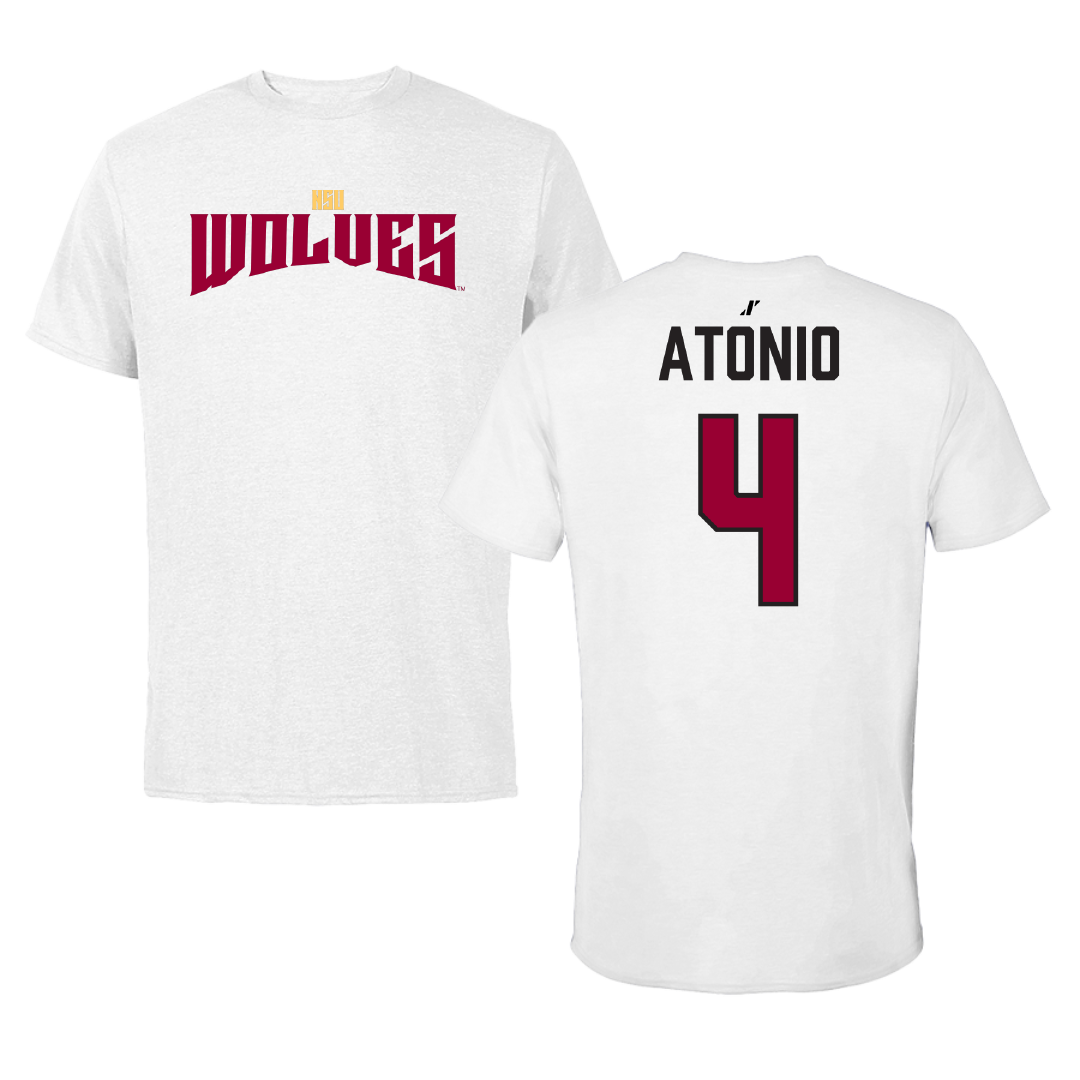 Northern State University Football White Classic Performance Tee - #4 Azariah Atonio