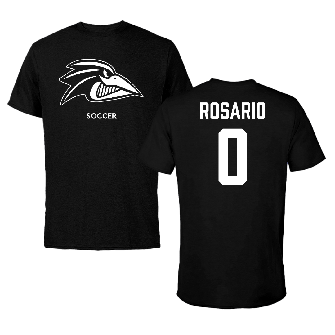 Franklin Pierce University Soccer (W) Black Performance Tee - #0 Ryan Rosario