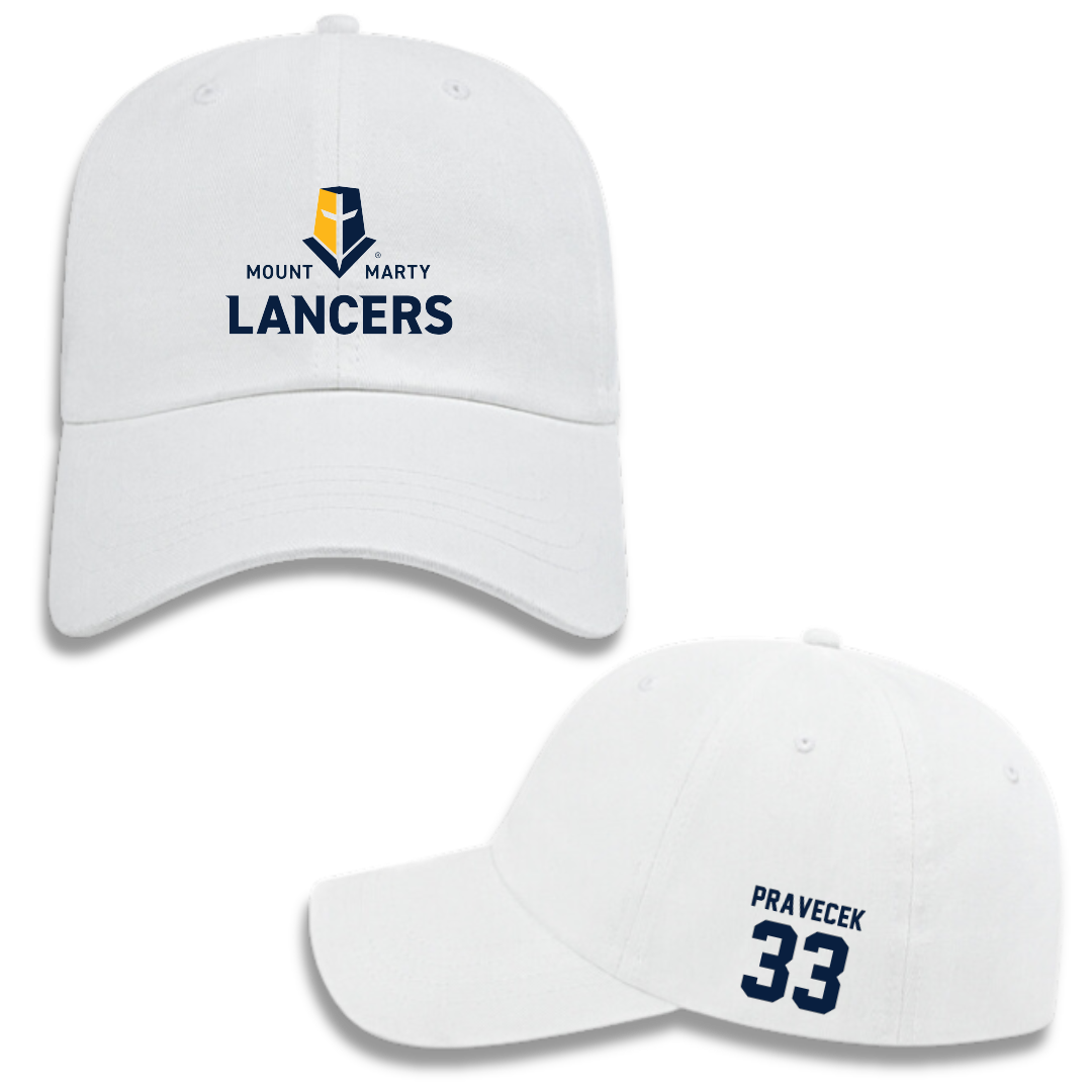 Mount Marty University Basketball (M) White Hat - #33 Braxton Pravecek