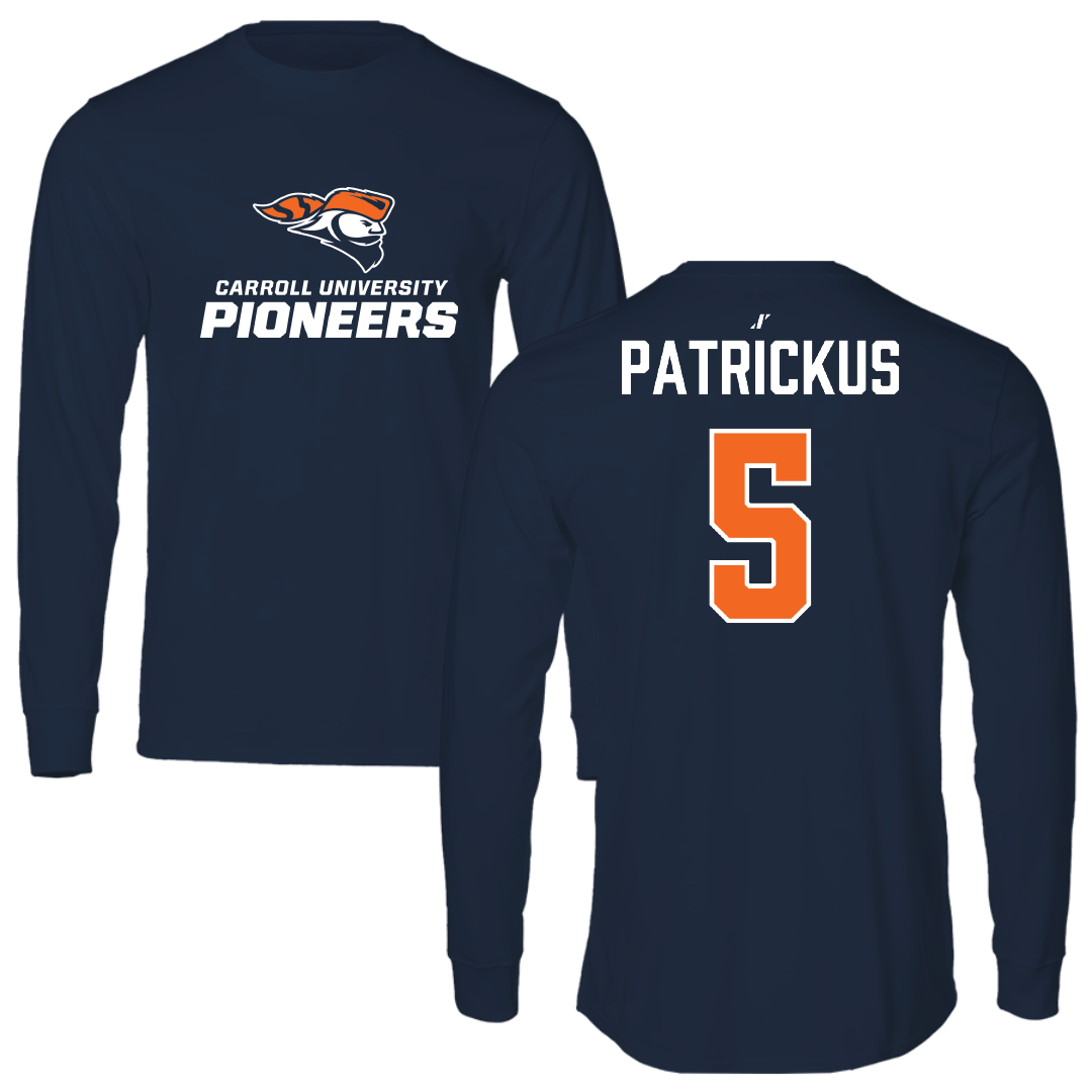 Carroll University Soccer (W) Navy Performance Long Sleeve - #5 Ellie Patrickus