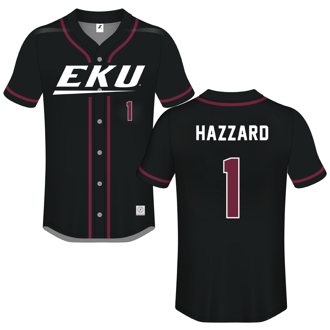Eastern Kentucky University Black Button-Down Jersey - #1 Ava Hazzard
