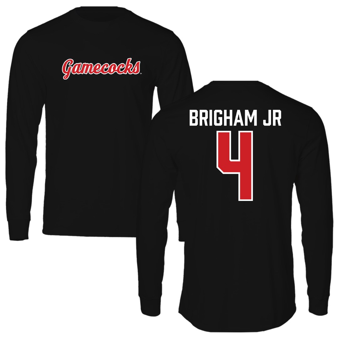 Jacksonville State University Basketball Black Performance Long Sleeve - #4 Marcellus Brigham Jr