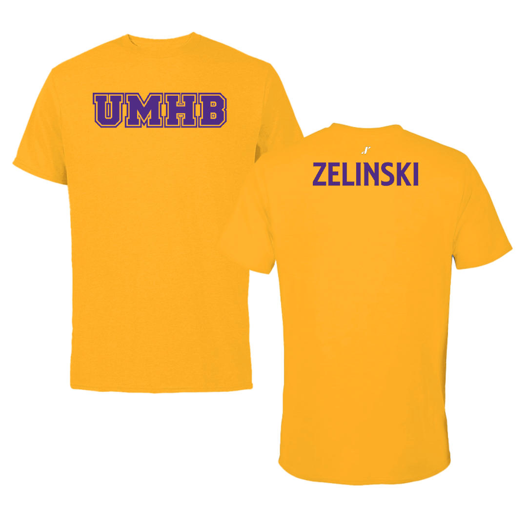 University of Mary Hardin-Baylor Football Gold Performance Tee - Adam Zelinski