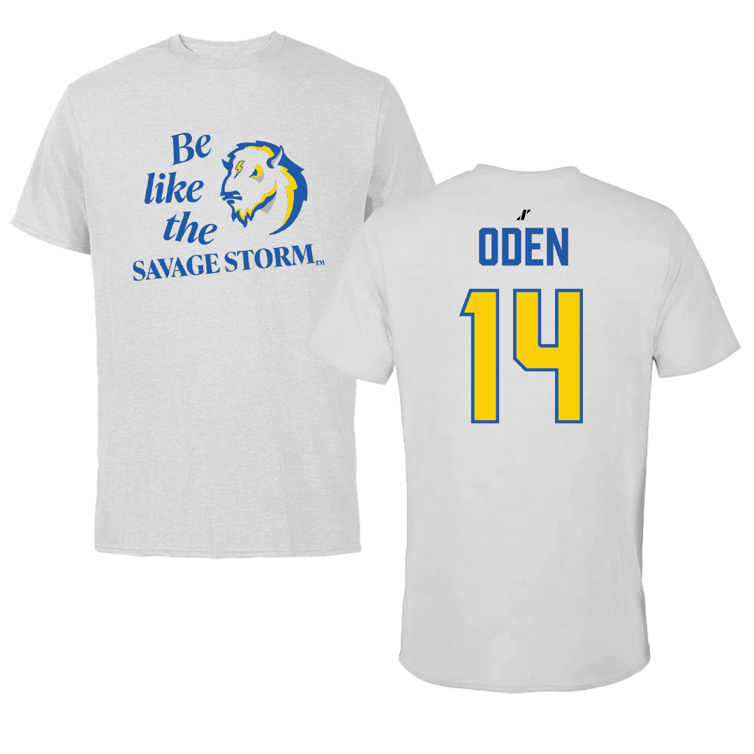 Southeastern Oklahoma State University Softball Light Gray Be Like Us Performance Tee - #14 Serenity Oden