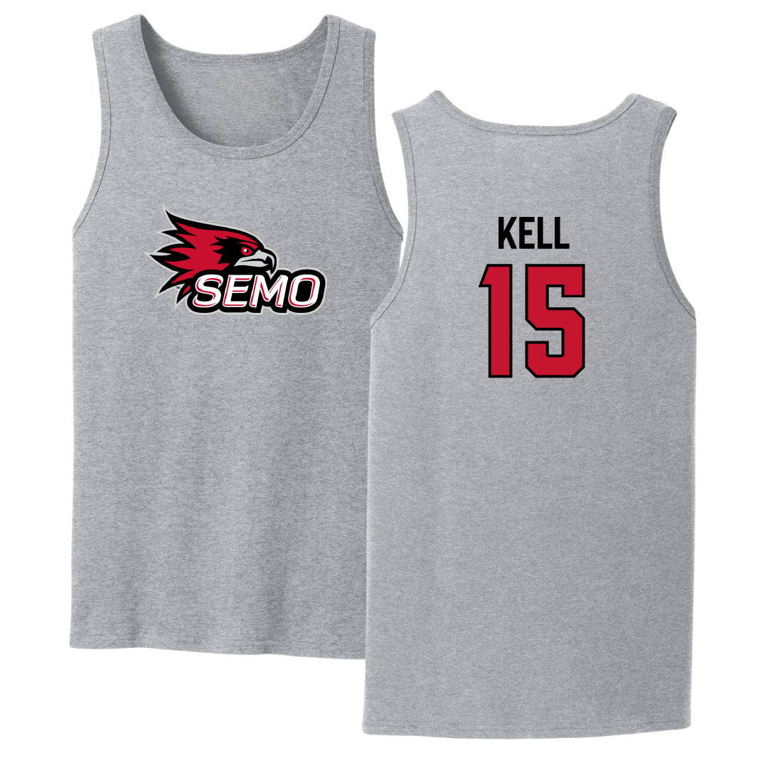 Southeast Missouri State University Softball Sport Gray Tank Top - #15 Delaney Kell