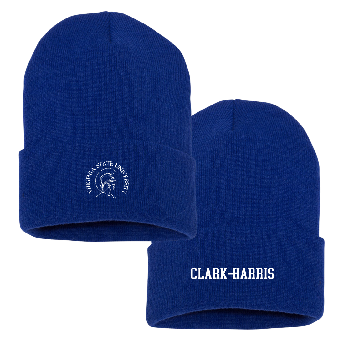 Virginia State University Lacrosse (M) Blue Beanie - Zachary Clark-Harris