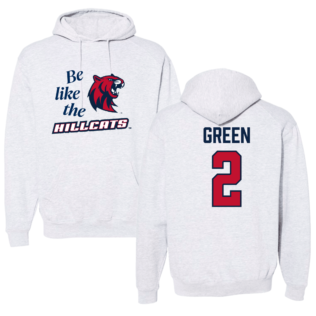 Rogers State University Soccer (W) Light Gray Be Like Us Hoodie - #2 Savanah Green