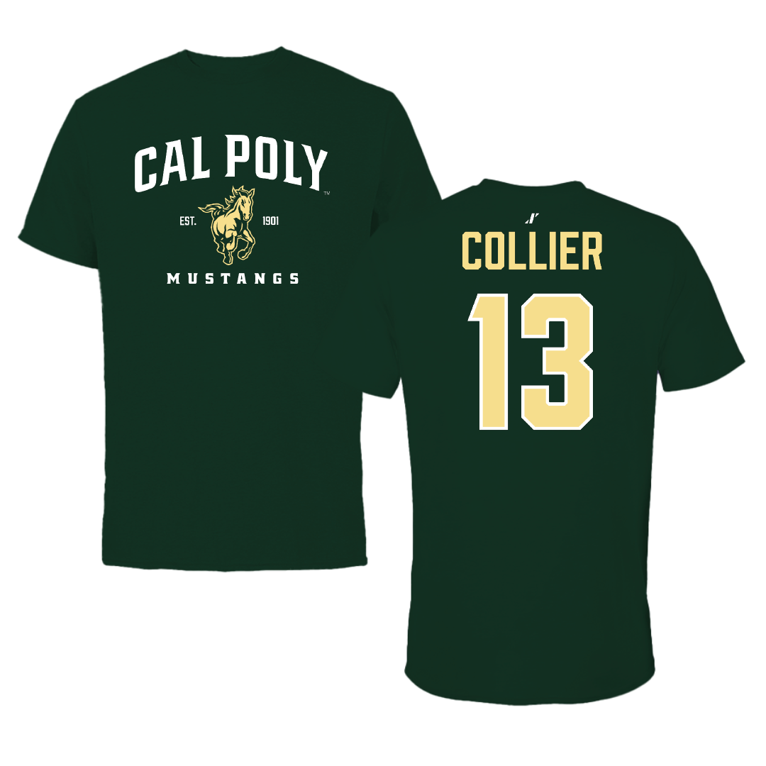 Cal Poly Soccer Forest Green General Tee - #13 Lauren Collier