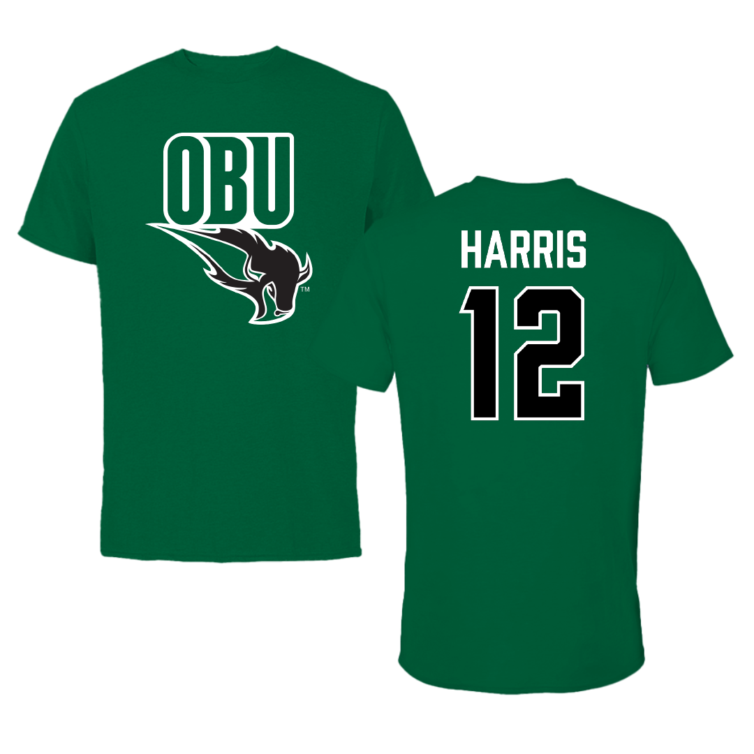 Oklahoma Baptist University Stunt Green Performance Tee - #12 Chloe Harris