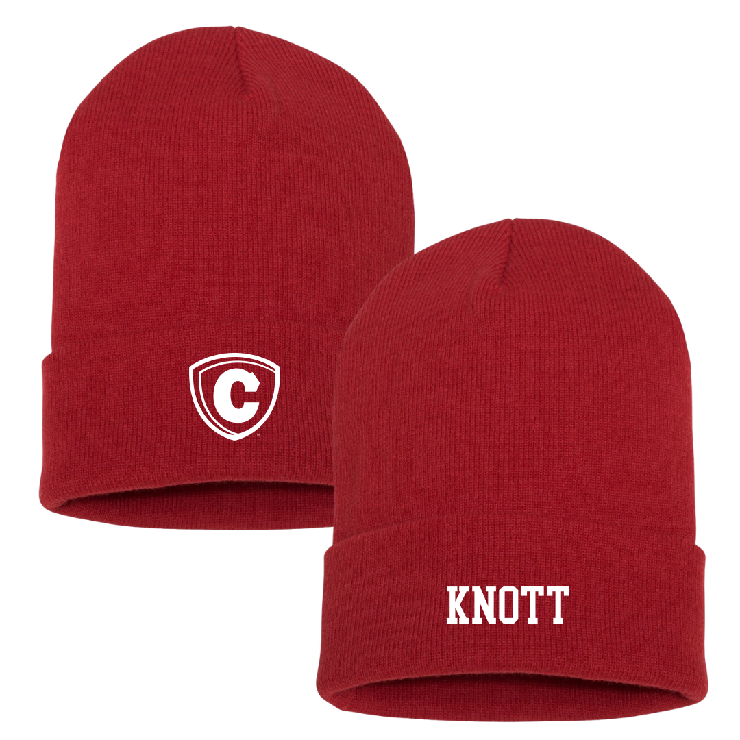 Carthage College Football Red Beanie - #32 Domanick Knott