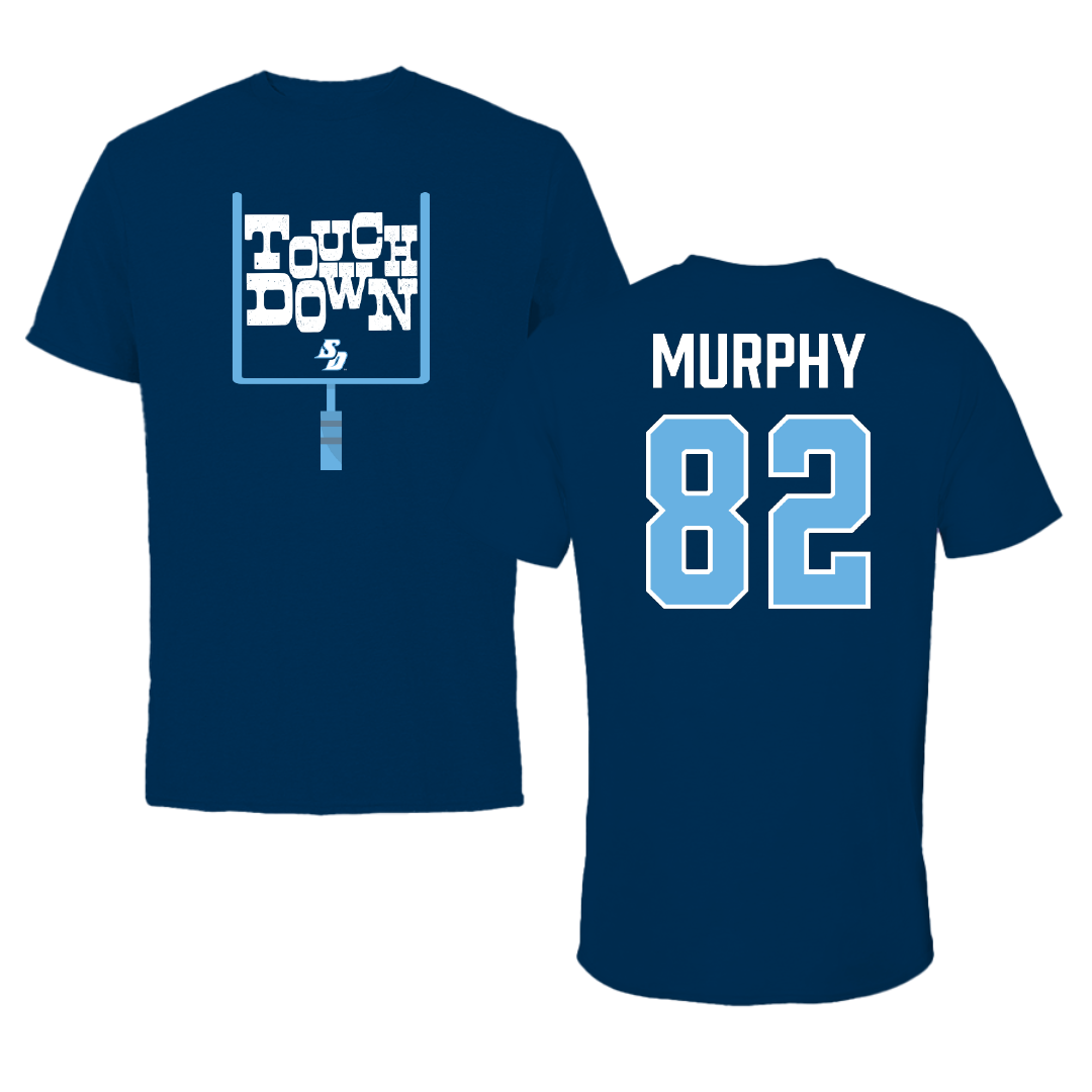 University of San Diego Football Navy Touchdown Performance Tee - #82 Kollen Murphy