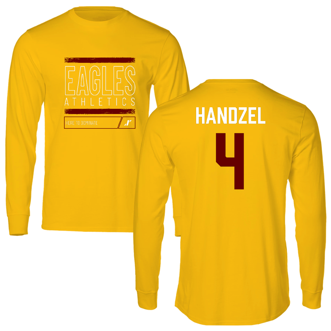 Winthrop University Baseball Gold Dominate Long Sleeve - #4 Gage Handzel