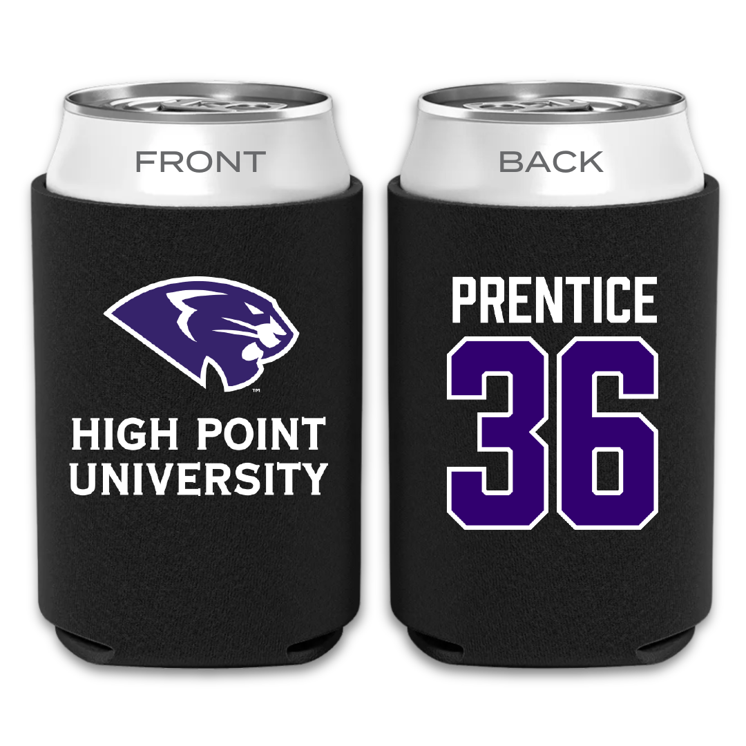 High Point University Lacrosse Black Can Cooler - #36 Kate Prentice