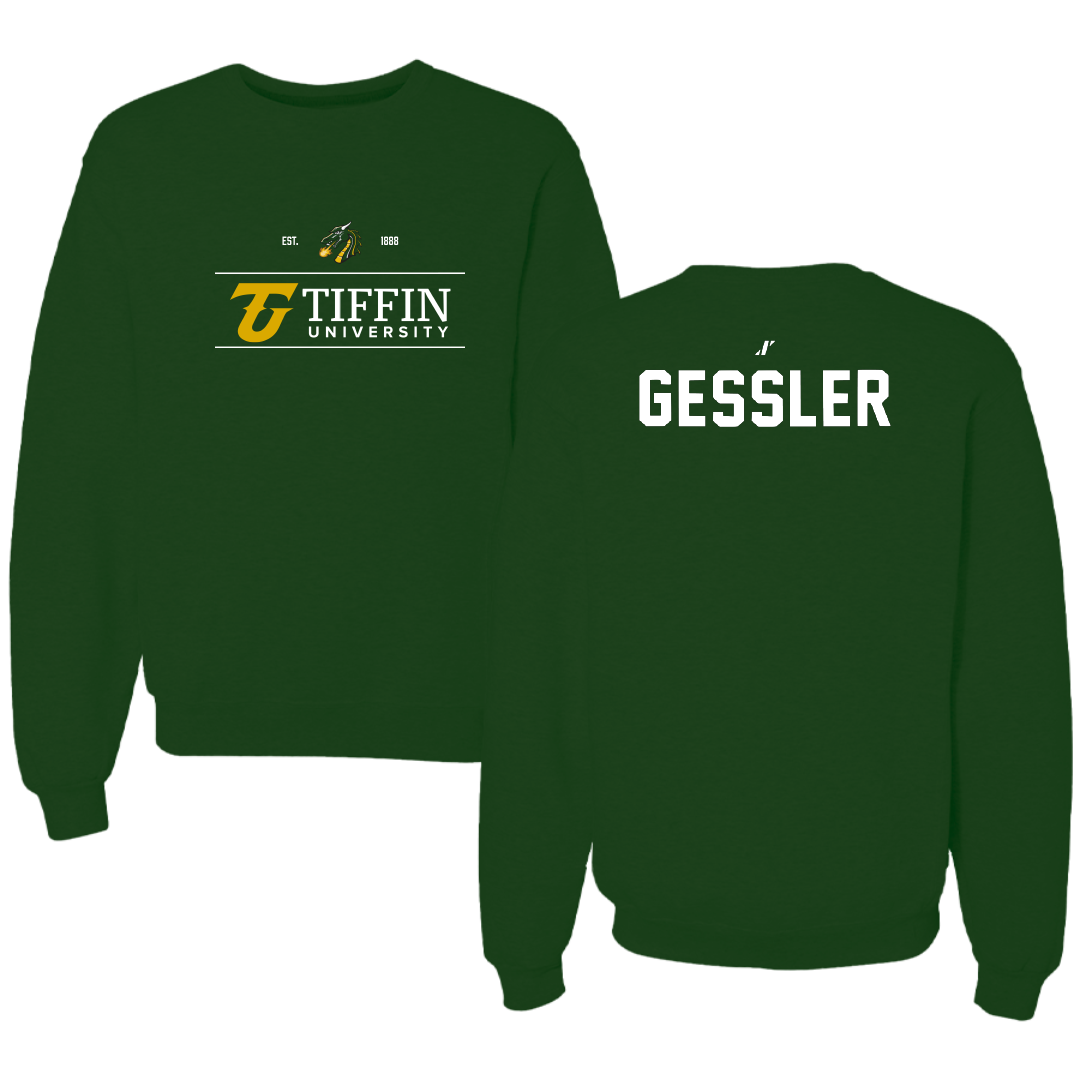 Tiffin University Wrestling Forest Green General Crewneck - Nolan Gessler