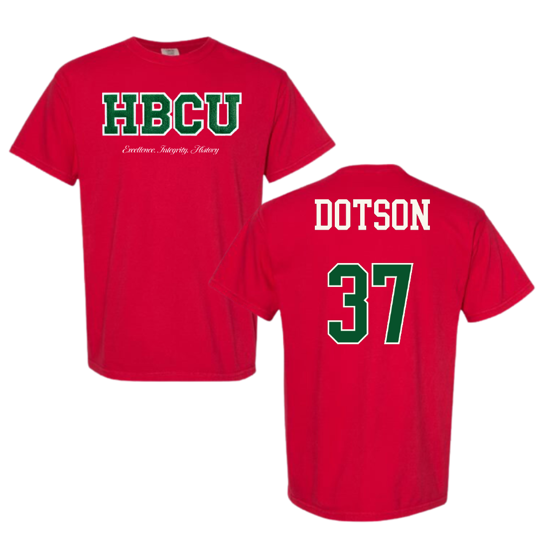 Mississippi Valley State University Softball Red HBCU Varsity Comfort Colors Tee - #37 Devyn Dotson