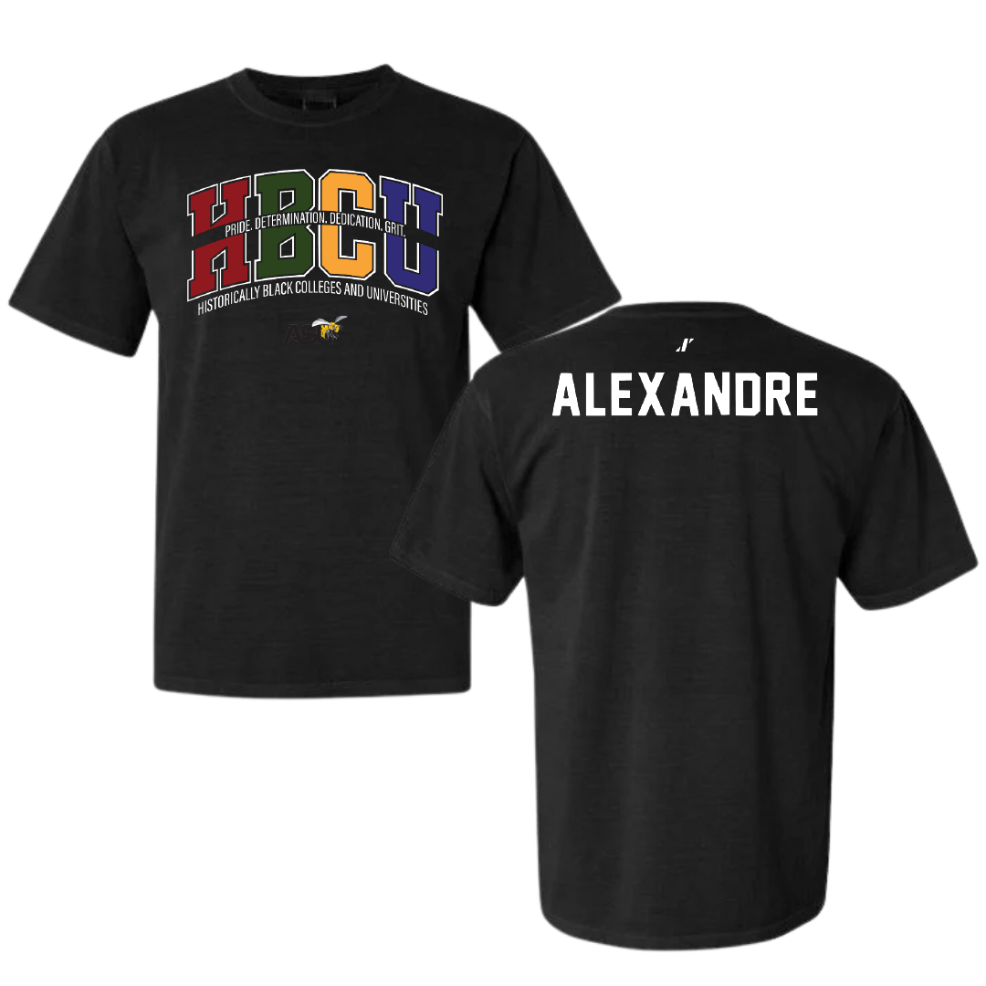 Alabama State University TF and XC Black HBCU Comfort Colors Tee - Natyia Alexandre