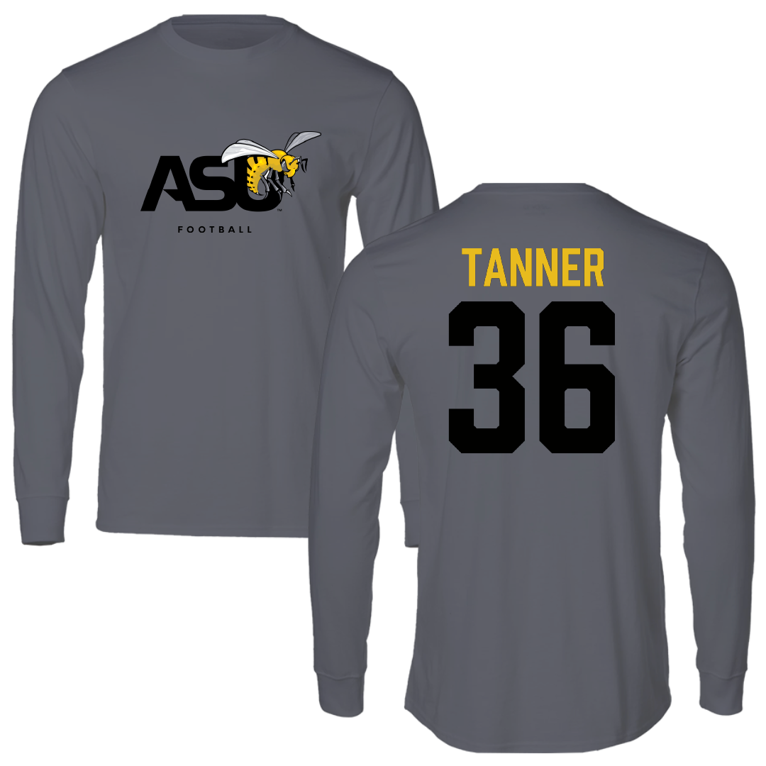 Alabama State University Football Dark Gray Long Sleeve - #36 Brandon Tanner