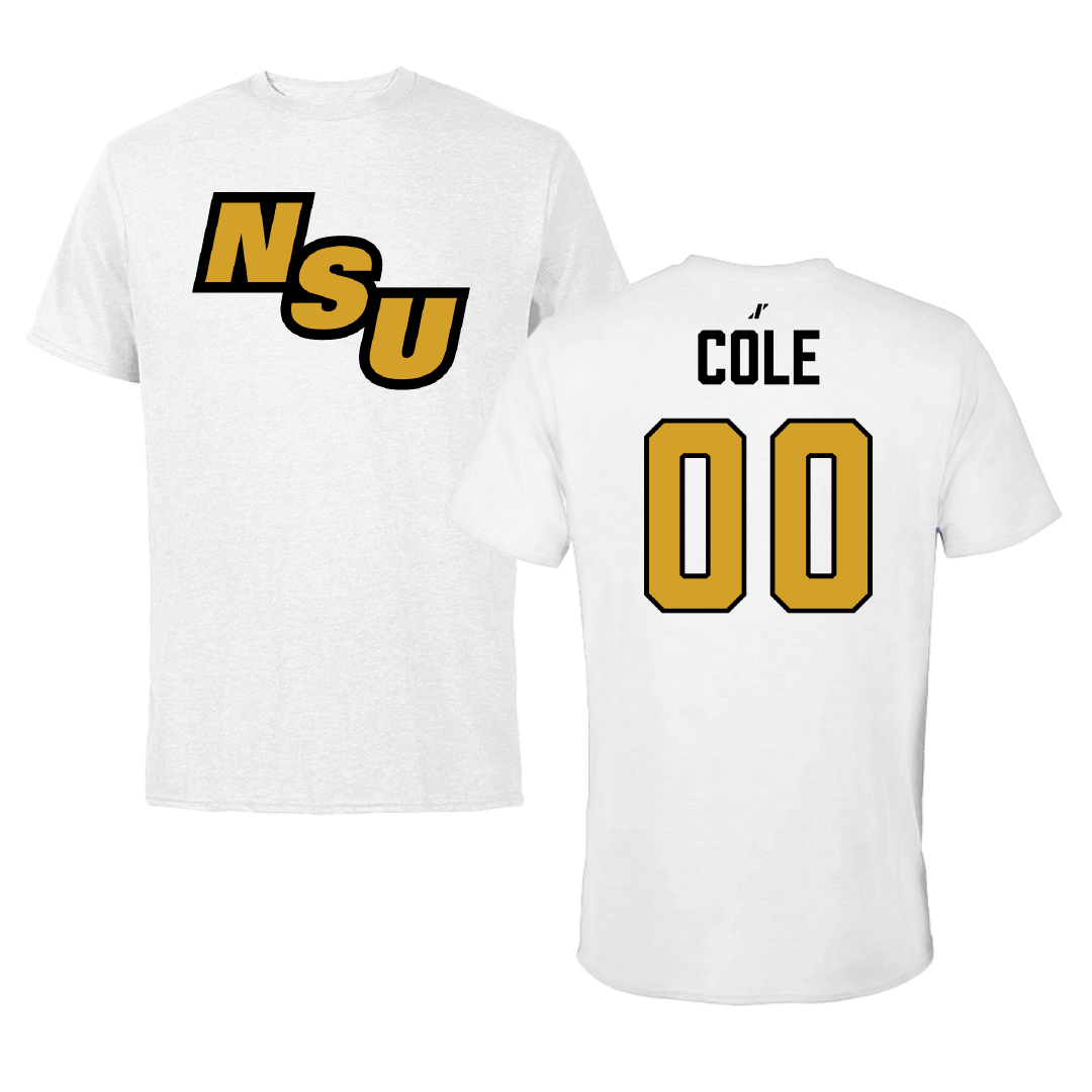 Nevada State University Flag Football (W) White Tee - #00 Tyriel Cole