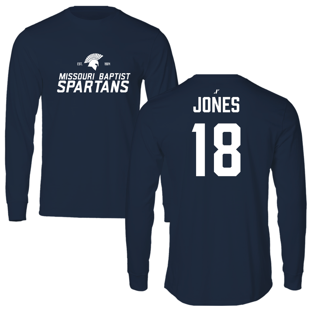 Missouri Baptist University Baseball Navy General Long Sleeve - #18 Jayden Jones
