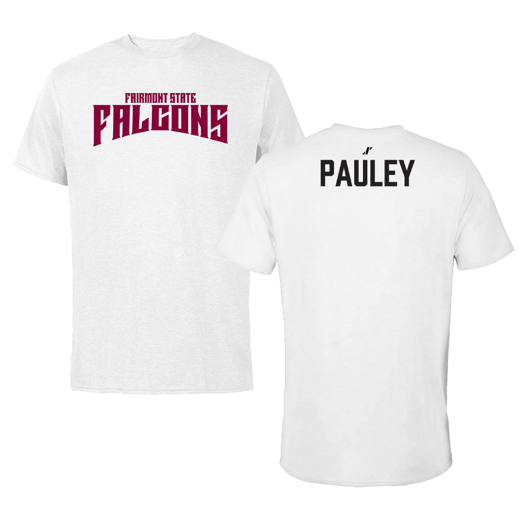 Fairmont State University Wrestling White Classic Tee - Carter Pauley