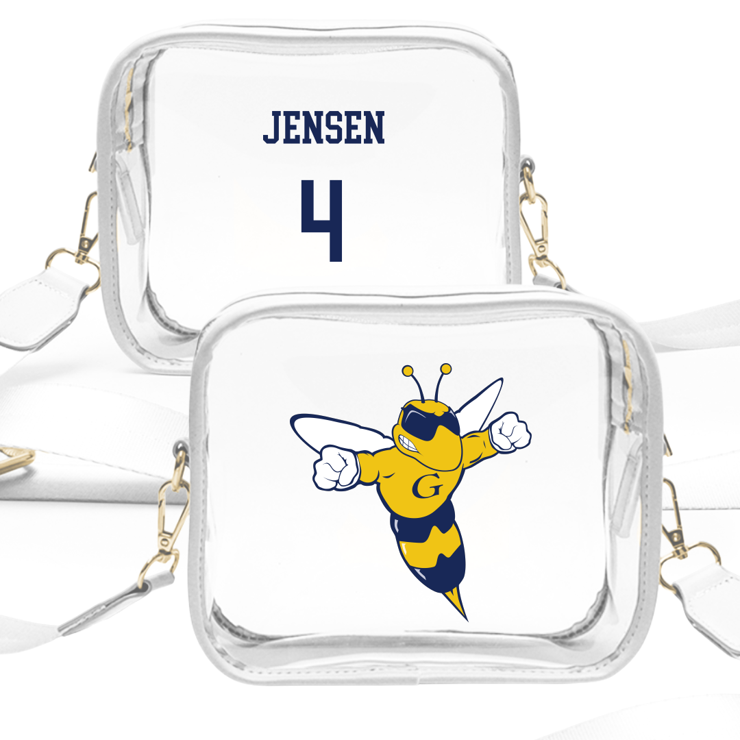 Graceland University Volleyball (W) White Clear Stadium Bag - #4 Grace Jensen