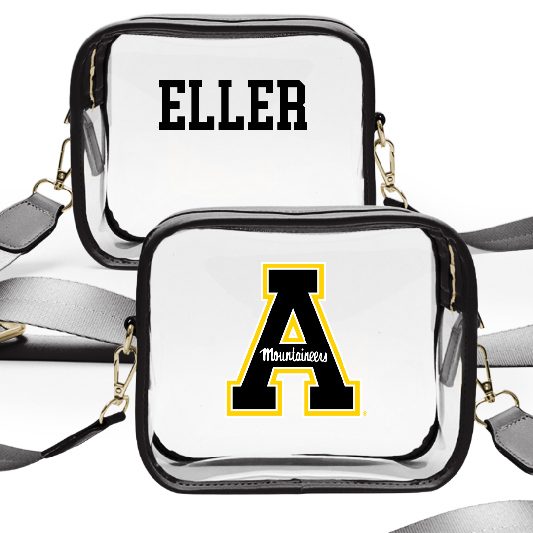 Appalachian State University Wrestling (M) Black Clear Stadium Bag - Logan Eller