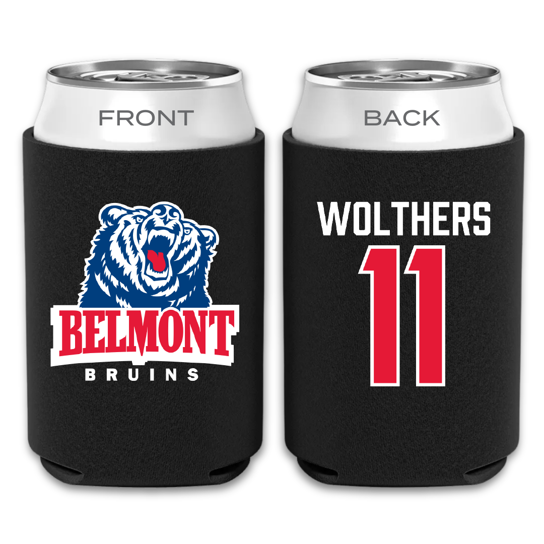 Belmont University Soccer Black Can Cooler - #11 Lucas Wolthers